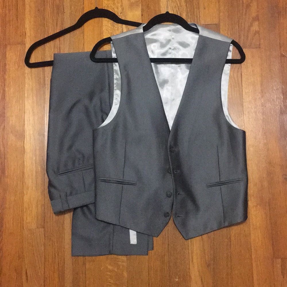 Calvin Klein Pants/Vest - Gray Herringbone